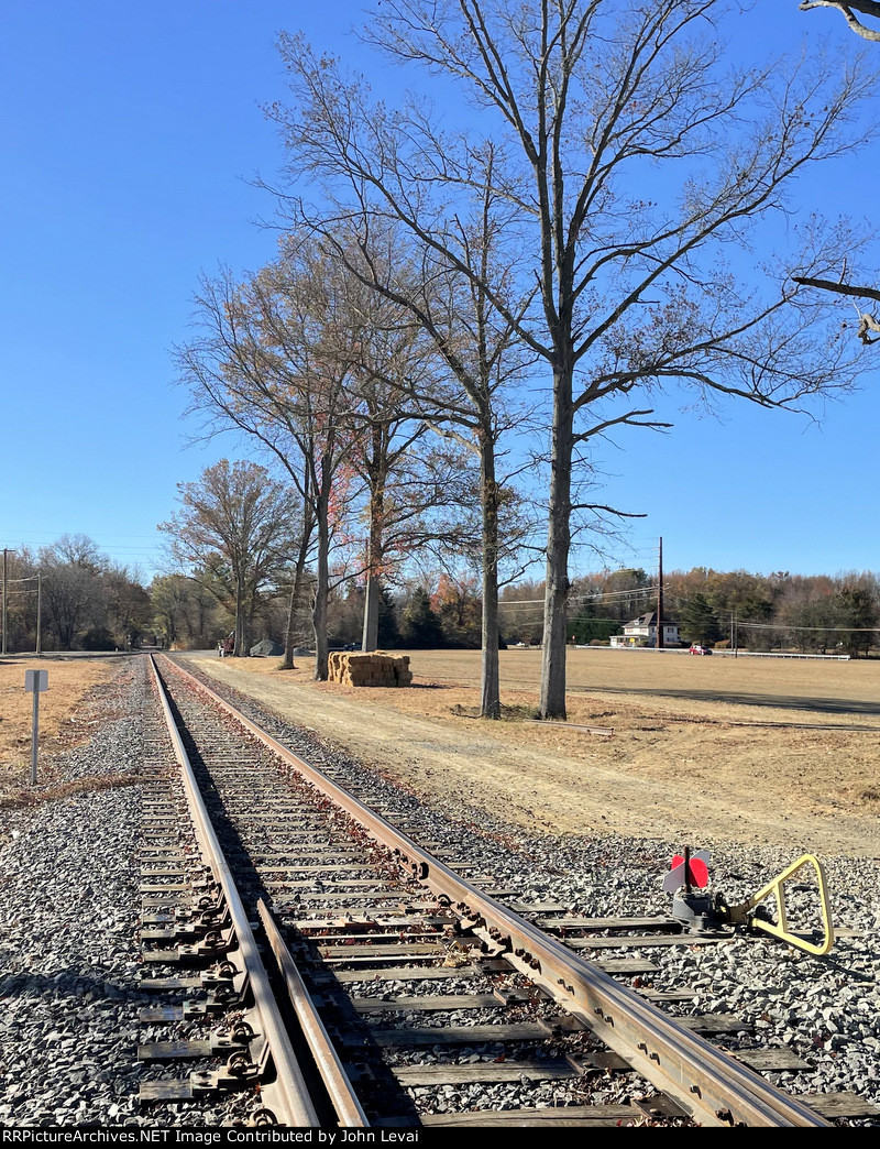 Looking down the WCR right a way from S. Woodstown Station